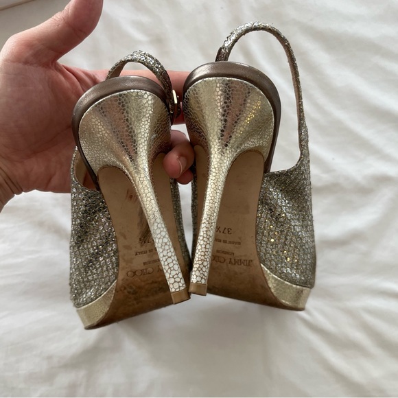 Reduced! Authentic Jimmy Choo Nova Slingback Heels US 7.5 - Picture 6 of 10